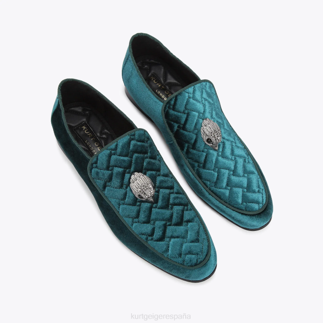 Kurt Geiger hombres londres hugh cabeza de águila 2LPR625 | calzados verde azulado